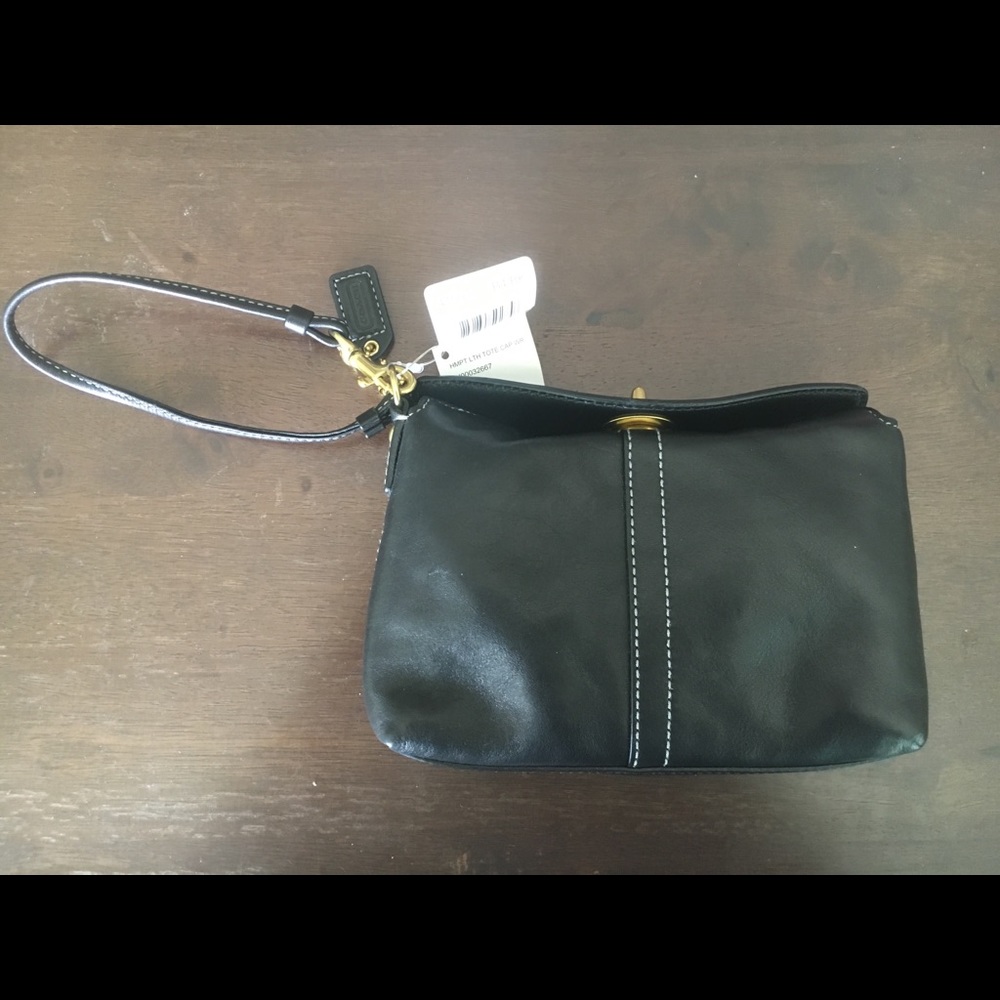 NWT Coach Black Wristlet